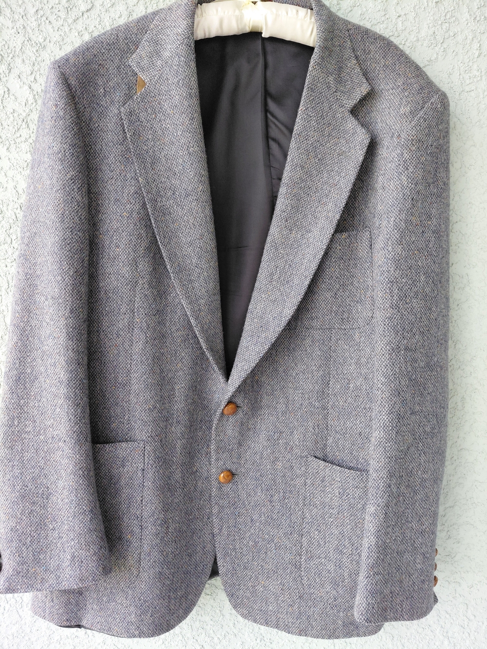 Stewart County 100% Pure Wool Sport Coat Blazer Elbow Patches 46L USA - Picture 2 of 15